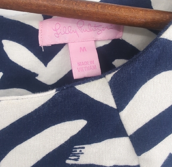 Lilly Pulitzer Womens Charlene Got Lucky Bird Seagull Chevron Sheath Dress - Picture 4 of 12